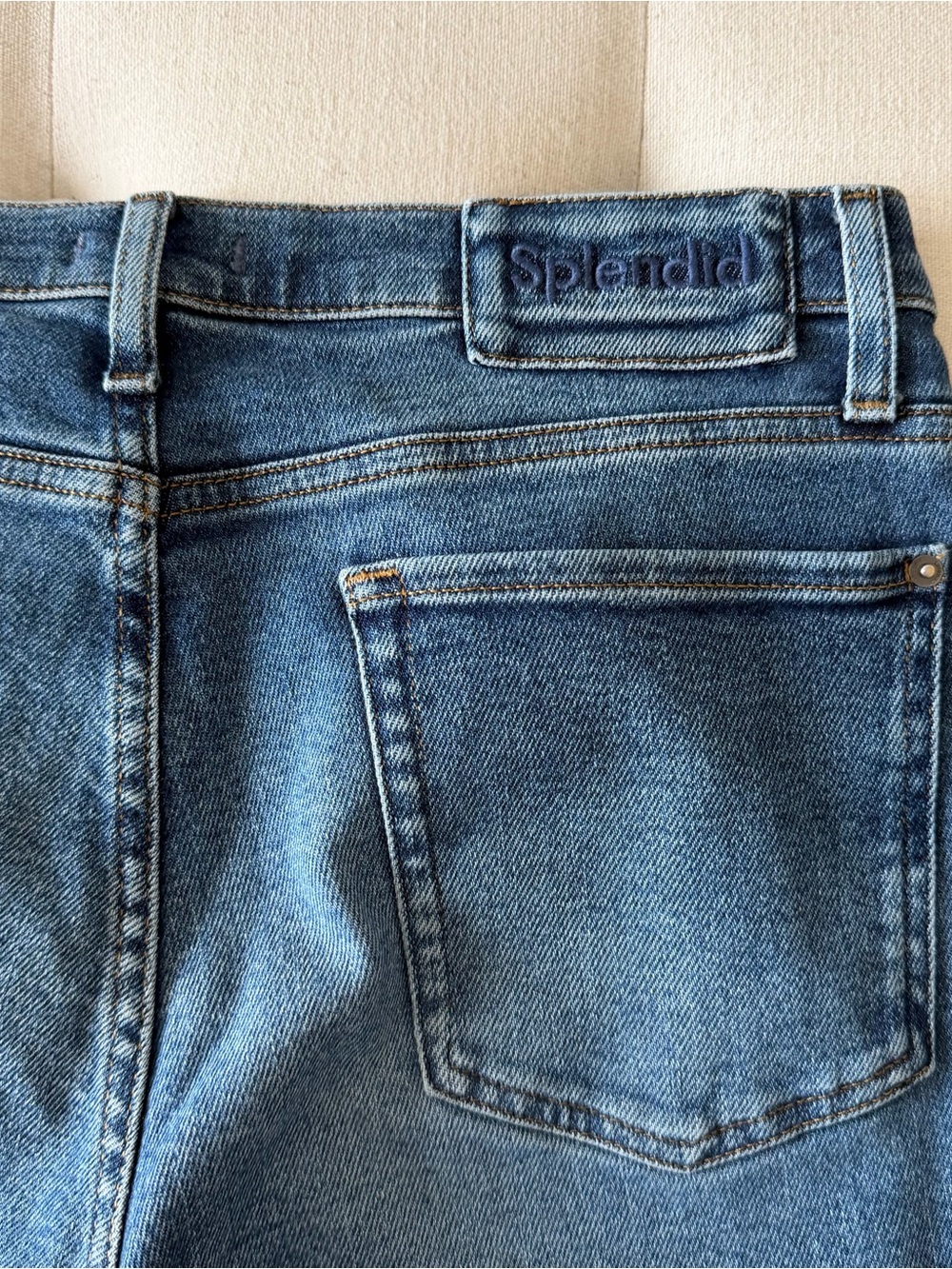Splendid High Waist Cropped Raw-Hem Straight Jeans 30 - Picture 11 of 12
